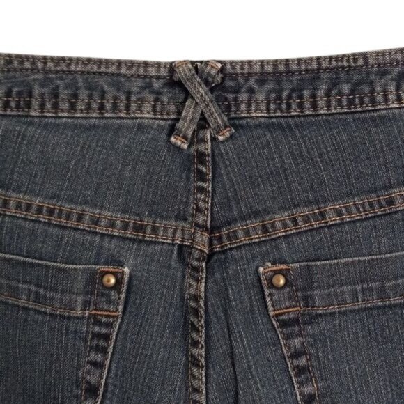 Christopher & Banks Size 8 Womens Jeans Stretch Blue Denim Bootcut Dark Wash - Picture 7 of 12